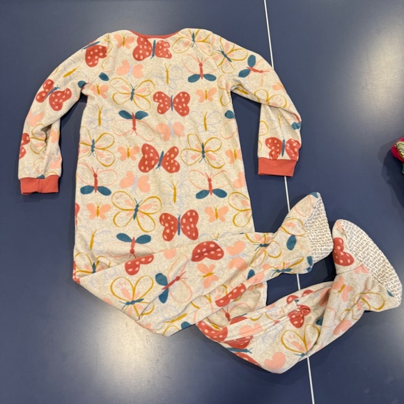 Size 8 Carters/Cat & Jack Fleece Footed Pajamas Set - Picture 5 of 14